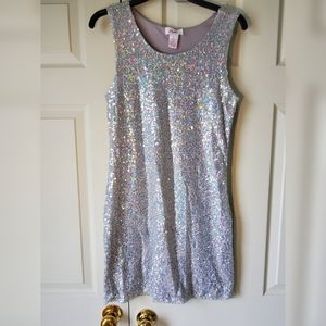 Gray Sequin Dress